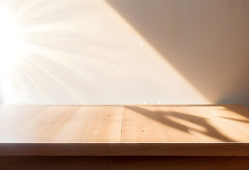 Sunlit Wooden Table