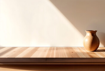Warm Wooden Table Surface