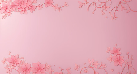Fototapeta premium A sophisticated digital wallpaper showcasing elegant floral patterns with delicate lines and soft pastel colors, creating a refined and stylish background.