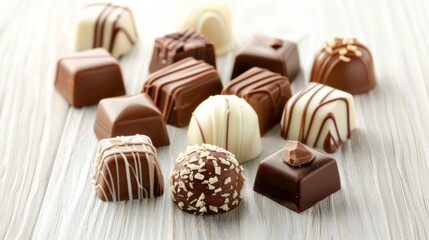 Creamy and smooth combination of light and dark chocolate, beautifully mixed to highlight their rich textures