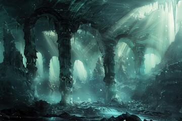 Ancient Sunken Temple Ruins Under the Sea Explored by Divers