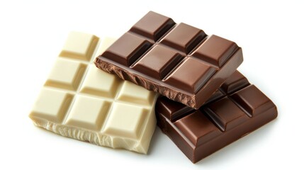 Fototapeta premium Creamy and smooth combination of light and dark chocolate, beautifully mixed to highlight their rich textures