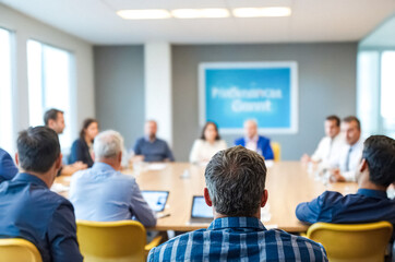 Fototapeta premium Back of the Head in Meeting