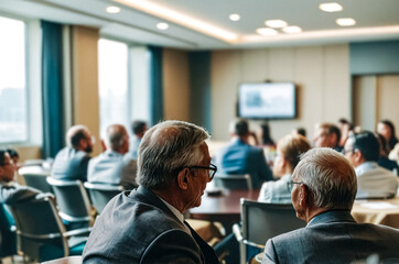 Businessmen discussing during a meeting