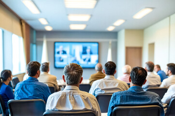 Fototapeta premium Businesspeople Attending Meeting in Conference Room