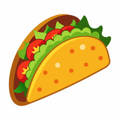 Taco  Silhouette Vector Illustration