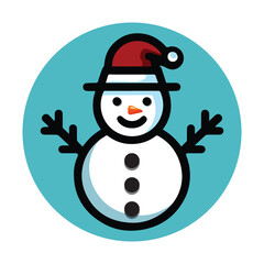 Christmas snowman vector. Snowman cartoon