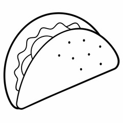 Taco  Silhouette Vector Illustration