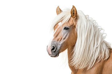 Obraz premium Portrait of a Palomino Horse with a White Mane and Tail