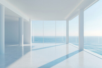 Empty hall of modern architectures 

