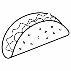 Taco  Silhouette Vector Illustration