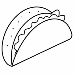 Taco  Silhouette Vector Illustration