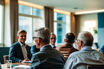 Fototapeta premium Businessmen in a meeting