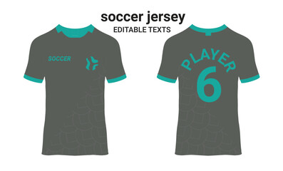 Football  jersey  template for sublimation.