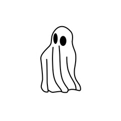 hand drawn halloween ghost