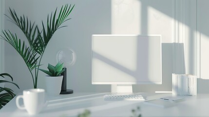 Fototapeta premium Minimalist Home Decor with Plants
