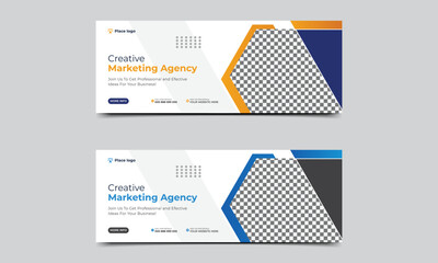 Facebook cover web banner. Digital marketing cover banner and social media post web banner template. vector illustration.