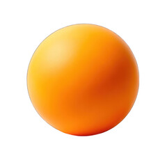 Orange ping pong ball isolated on transparent background