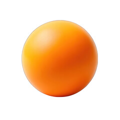 Orange ping pong ball isolated on transparent background