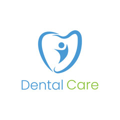 logo design combining dental shapes with hands.
