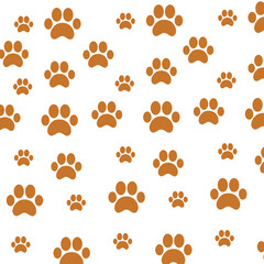 Fototapeta premium Paw Seamless Pattern