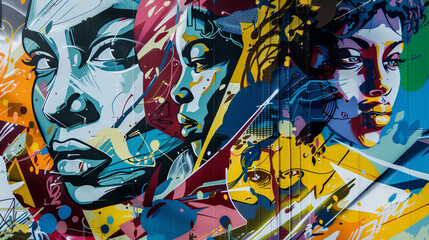 Obraz premium Street Art and Murals in New York City's Urban Areas