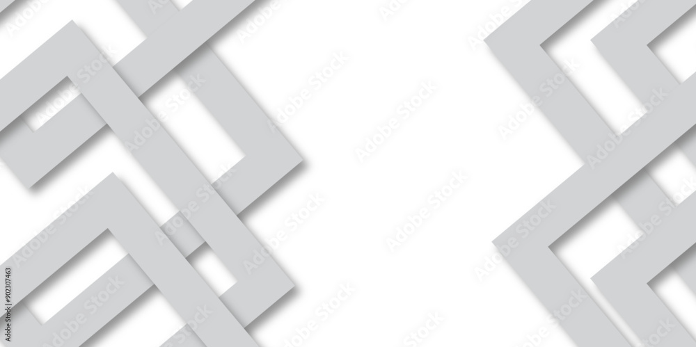 Poster white abstract geometric background with white paper sheets soars as abstract spaces with rectangles