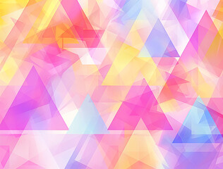 Fototapeta premium Colorful geometric background with triangular shapes in various shades of pastel,