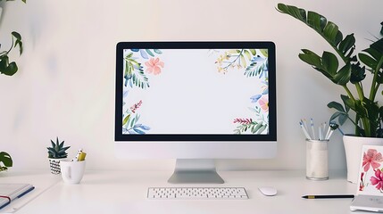 Fototapeta premium Floral Desktop Background