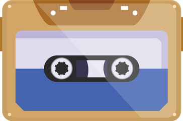 Old audio cassette tape is submerged in blue water, representing the passage of time and the fragility of memories