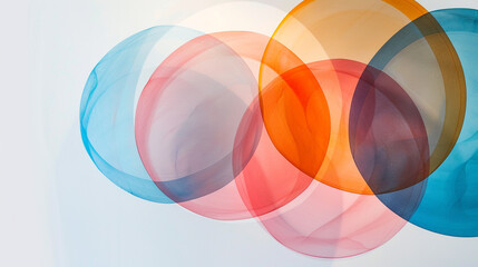 Obraz premium translucent circles overlapping partially and in increase