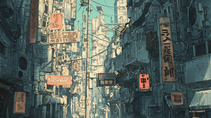 Fototapeta premium The Pulse of Tokyo: A Vibrant Urban Landscape, Generative AI
