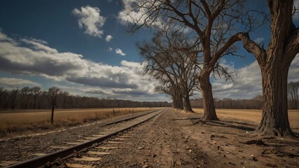 railway in the forest