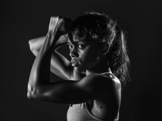 Woman with Tennis Racquet