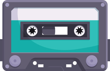 Classic audio cassette tape is lying flat, evoking memories of a bygone era of music and sound recording