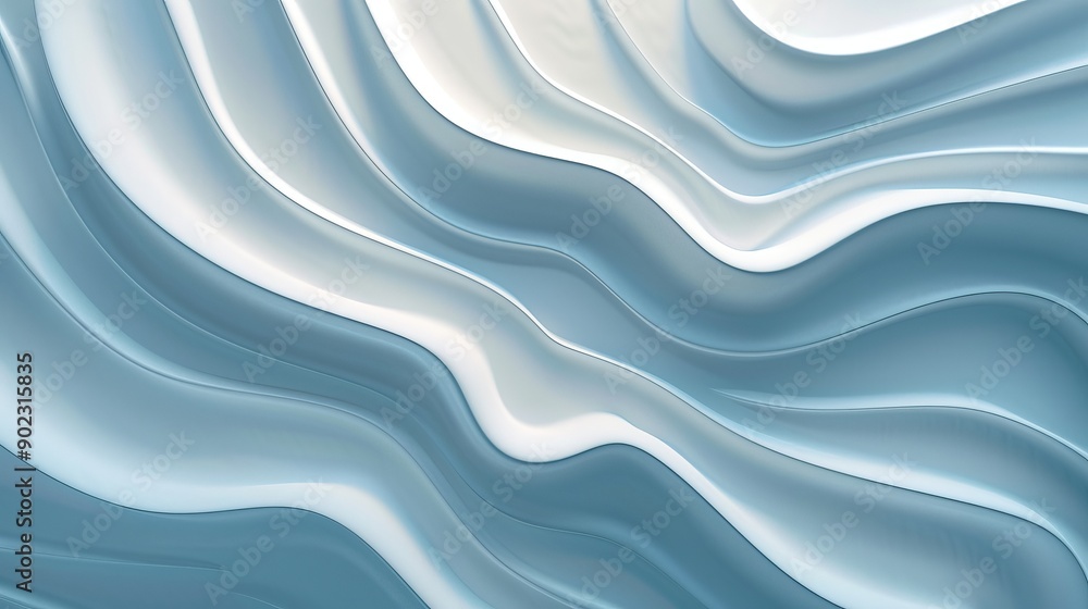 Poster abstract blue and white wavy background with a modern and elegant design. suitable for various desig