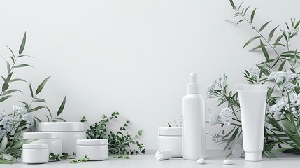 white flowers in a row