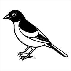 Cute bird icon illustration