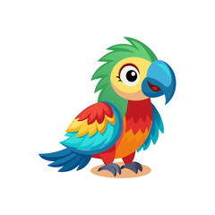 Cute parrot bird illustration