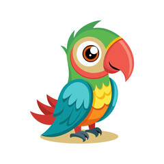 Cute parrot bird illustration