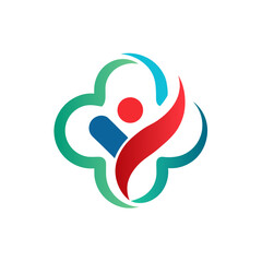 Obraz premium Abstract of natural social care logo