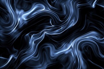 Obraz premium Abstract Swirling Blue and Black Design