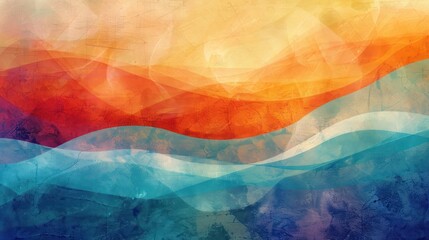 Abstract Background, a harmonious collage of mixed media with smooth gradient transitions, with intricate textures and layered patterns 