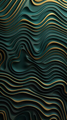 Obraz premium Digital technology green gold gradient terrain geometry abstract poster background