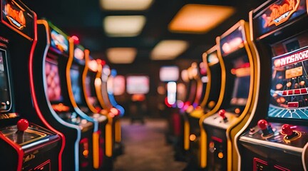 Nostalgic Arcade Video Games Experience