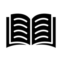 Open book Vector Glyph Icon Design