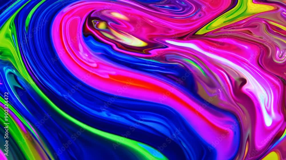Poster vibrant swirls of colorful abstract art created with fluid techniques in a studio setting. generativ