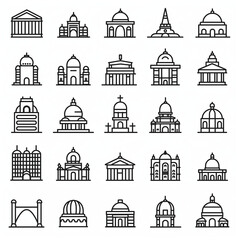 Fototapeta premium Church Icons