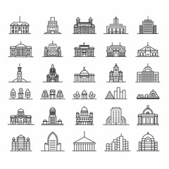 Fototapeta premium University Icons