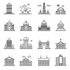 Fototapeta premium set of buildings